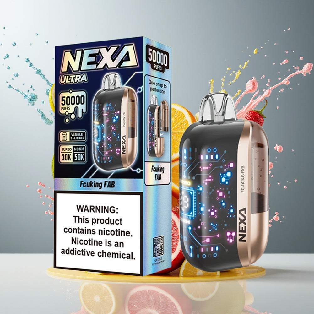 Finland tukku NEXA Ultra 50K Kertakäyttöinen Vape - 50000 tupakkaa, 20ml esitäytetty, 5% nikotiinia