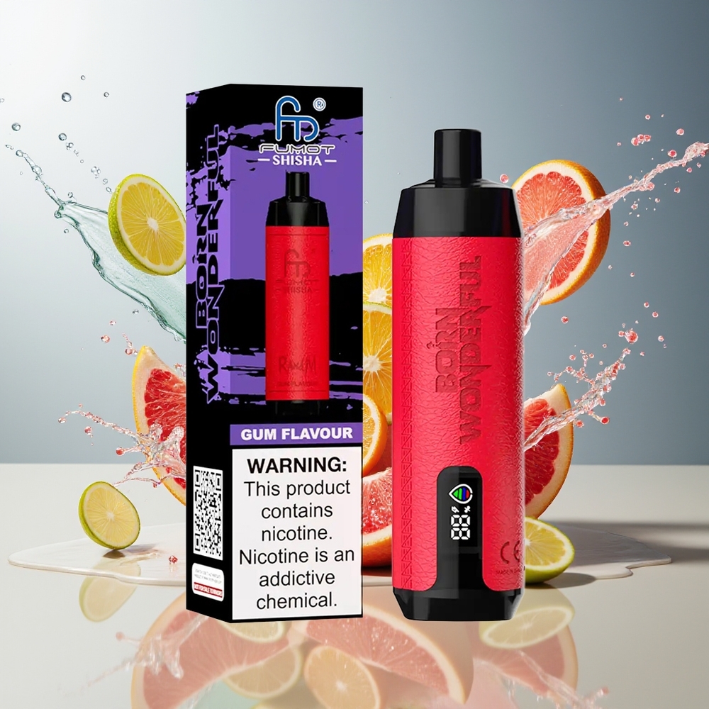 Finland tukku RandM Fumot Shisha 10000 Puffs 18ml Esitäytetty nestee 850 mAh Akku Kertakäyttöinen Vape Purun maku