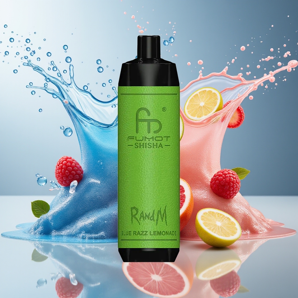 RandM Fumot Shisha Finland tukku 10000 Puffia 18ml Esitäytetty Blue Razz -limonadi