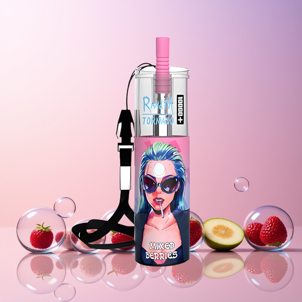 Finland tukku Fumot Original RandM Tornado 10000 Plus Disposable Vape – 10000 Puffia, 20 ml säiliö, RGB-valot Sekalaiset marjat