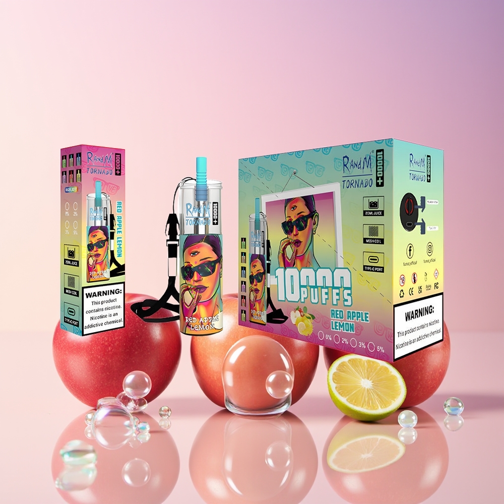 Finland tukku Fumot Original RandM Tornado 10000 Plus Disposable Vape - 10000 Puffia - 20 ml säiliö - RGB-valot