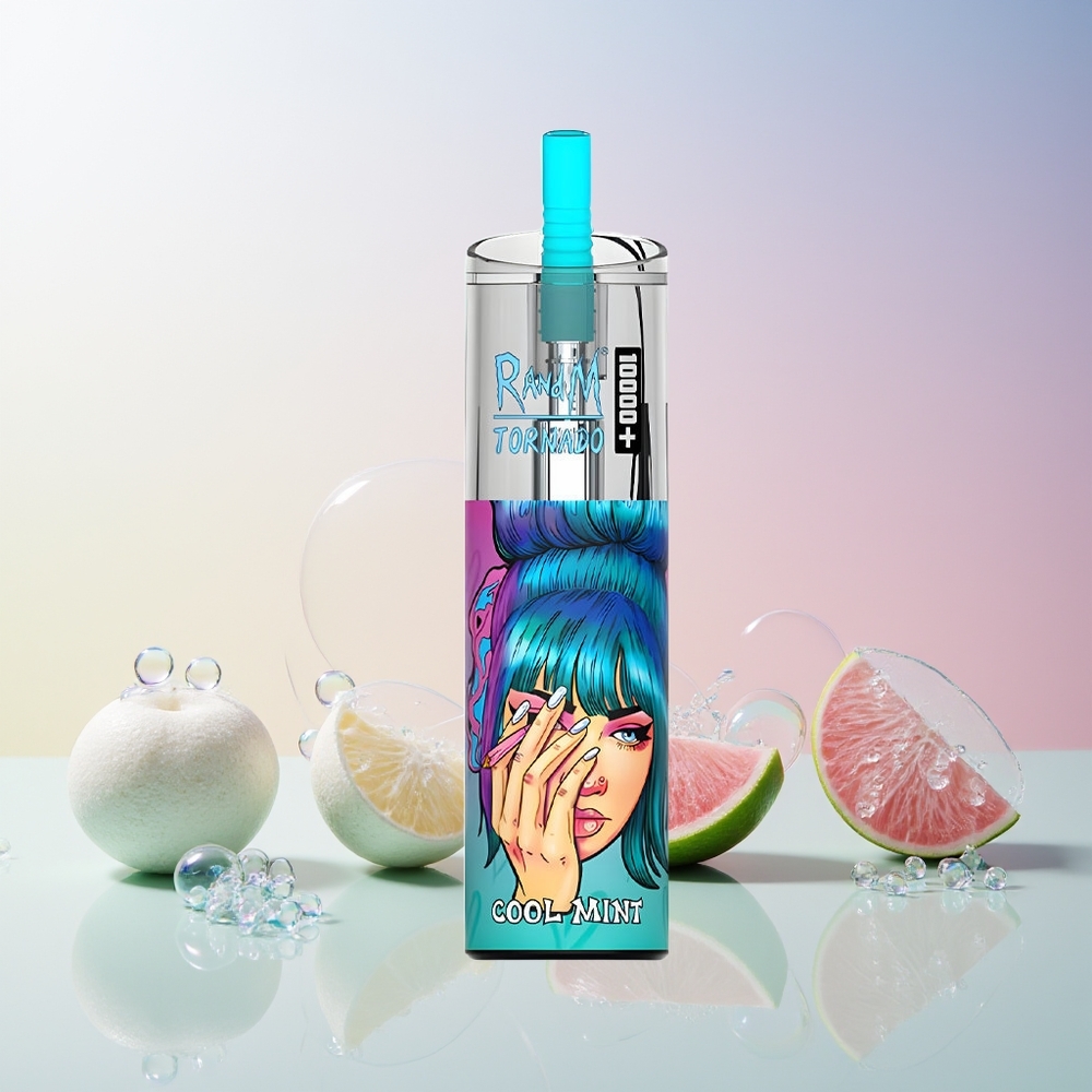 Finland tukku Fumot Original RandM Tornado 10000 Plus Disposable Vape - 10000 Puhallusta, 20 ml Säiliö, RGB-valot