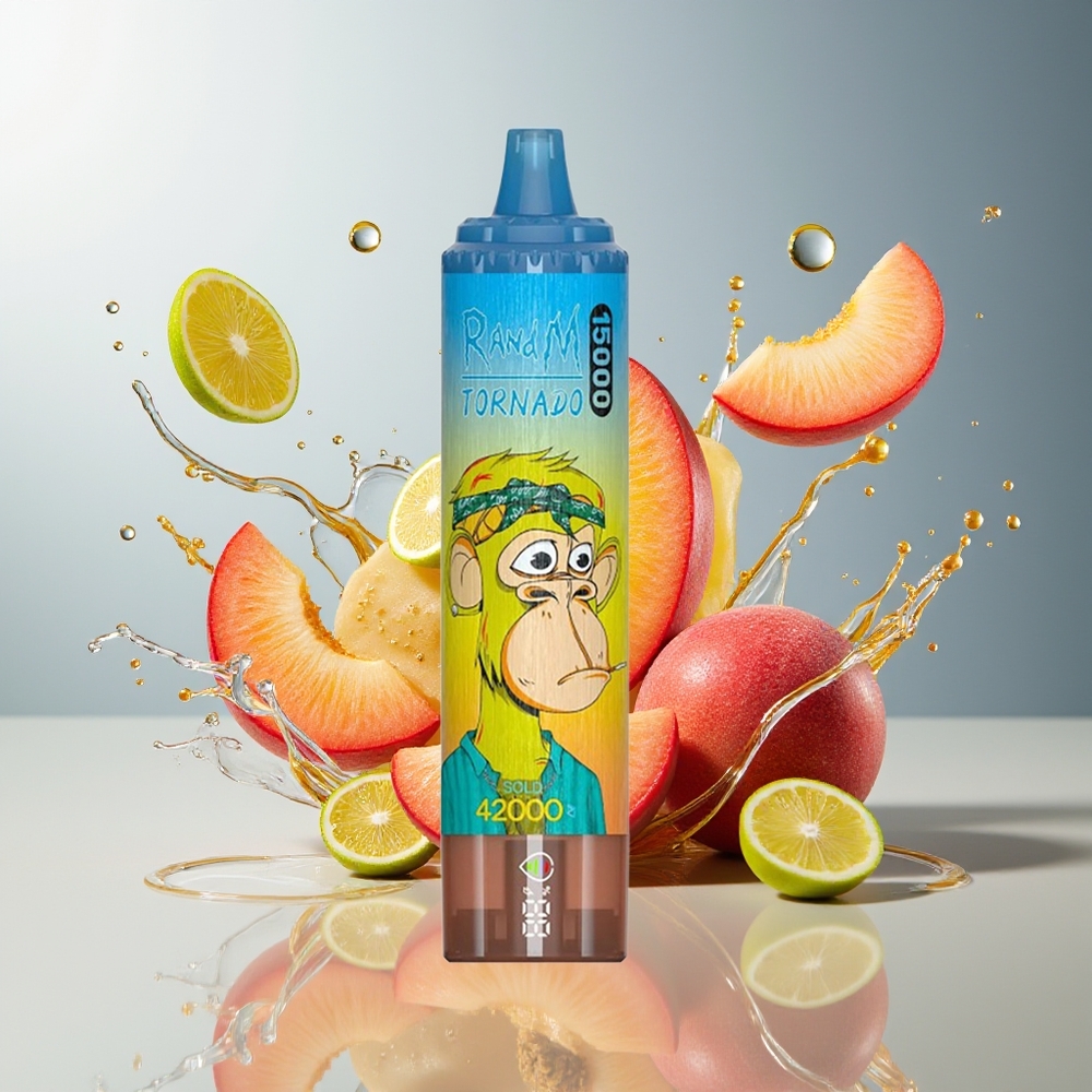Finland tukku Fumot RandM Tornado 15000 Puffs 25ml nestekapasiteetti 850mAh akku Persikka-mango