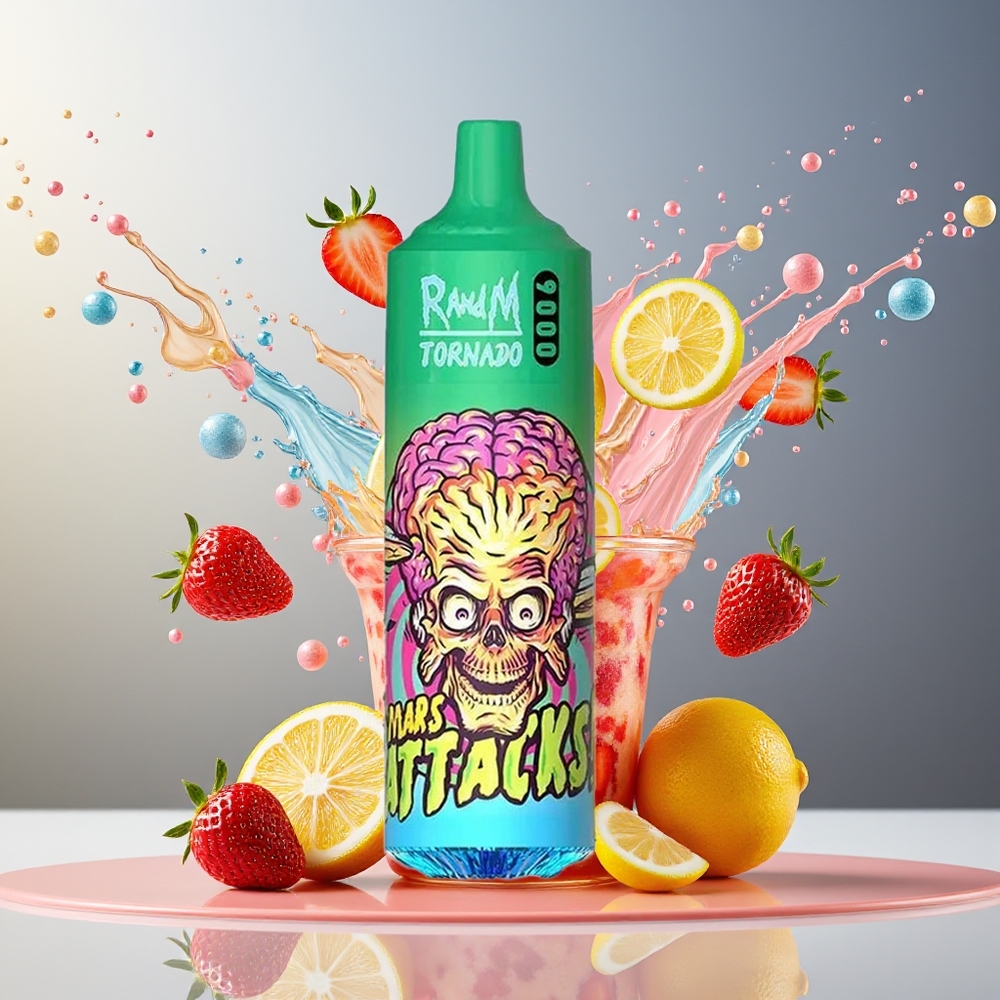 RandM Tornado Finland tukku 9000 Puffs 18 mL Nestekide 54 Makuvaihtoehtoa Mansikka-limonadi