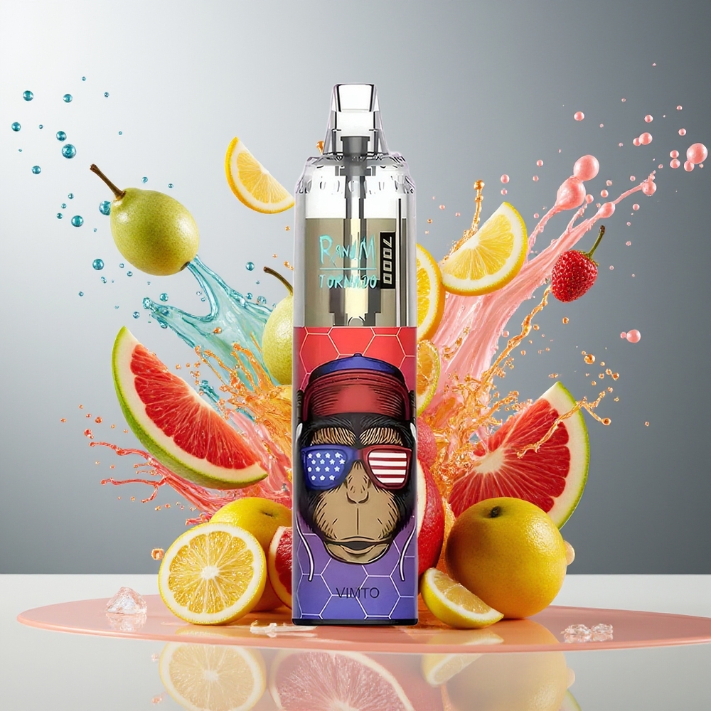 Finland tukku Fumot Tornado 7000 Kertakäyttöinen Vape - 7000 Puffia, 14 ML E-nestettä, 850 MAH Akku