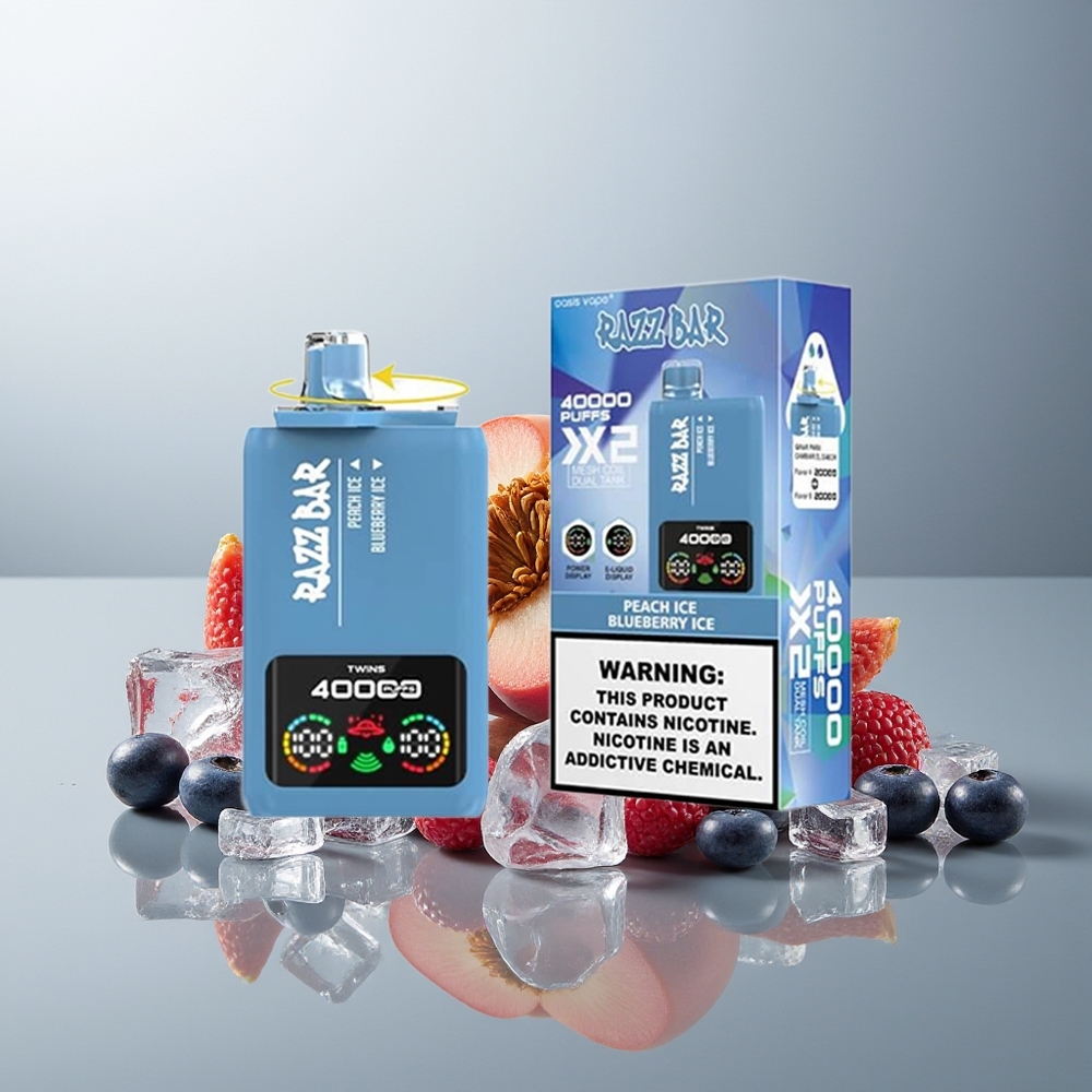 Finland tukku Razz Bar 40000 Puffs Käyttökelpoinen Vape - 1.0Ω 2 Mesh-käämi, 650 mAh Akku