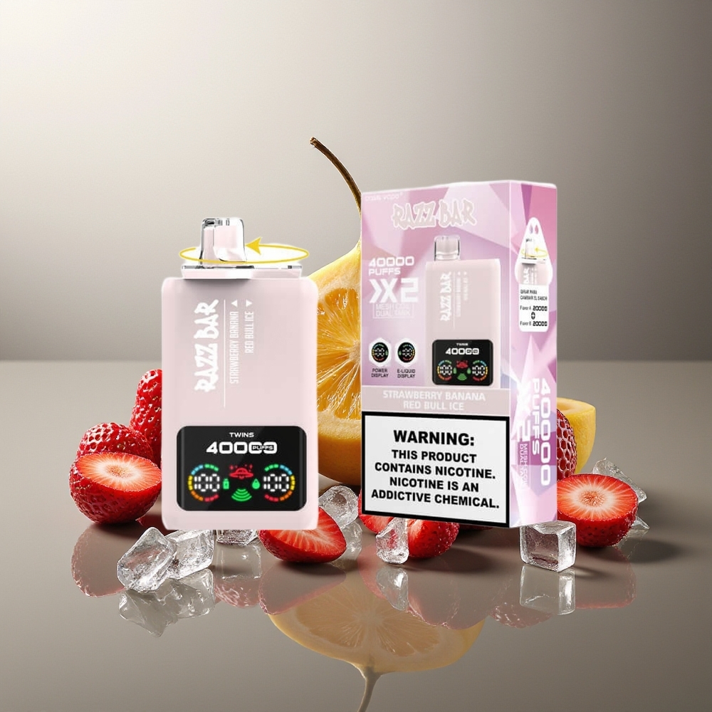 Finland tukku Razz Bar 40000 Puffs Kertakäyttöinen vape - Näyttö, 1.0Ω 2 Mesh-käämit, 2%,5% Nikotiinipitoisuus