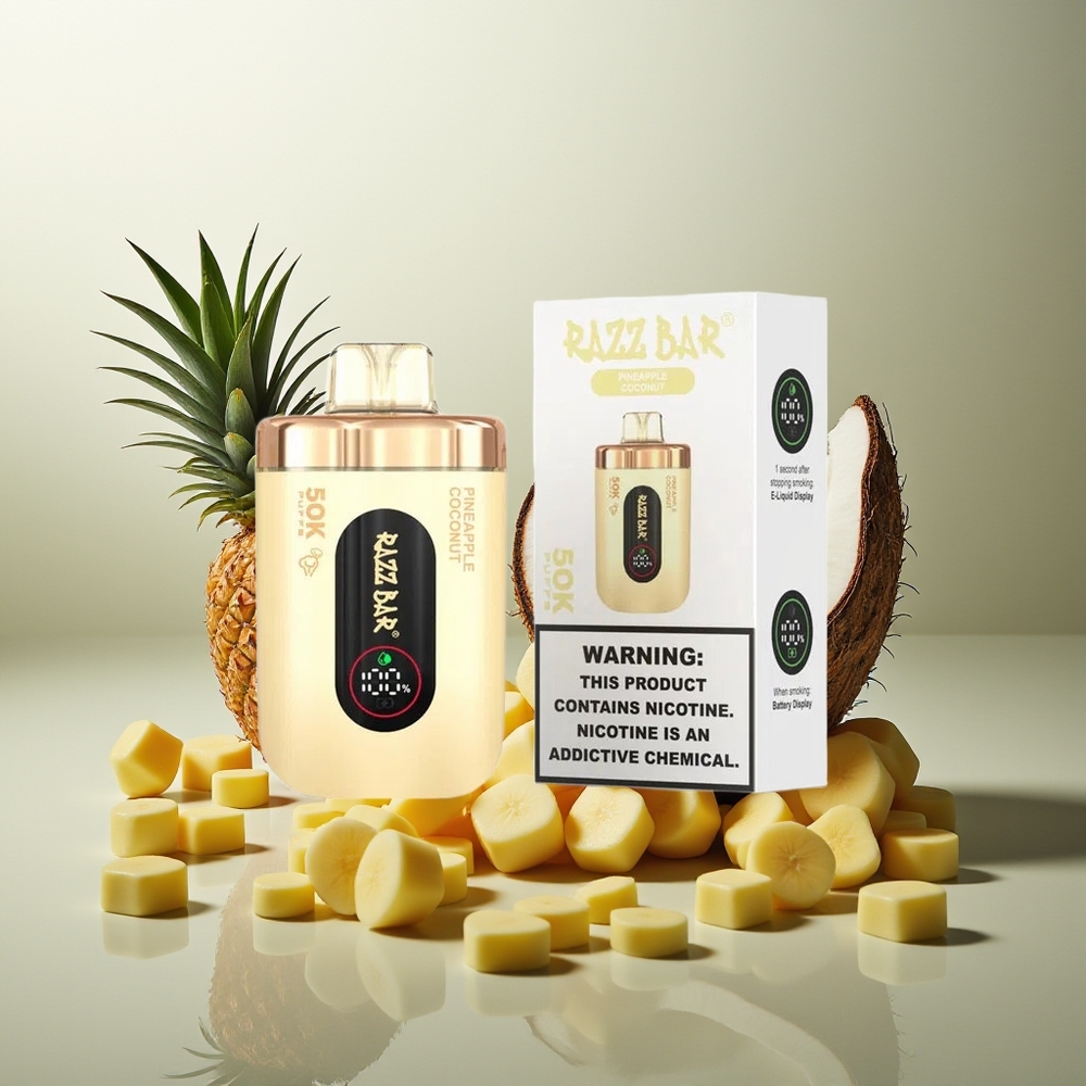 Finland tukku Razz Bar 50K Puffs Kertakäyttöinen vape 1.0 Ohm Mesh-käämitys 650 mAh akku