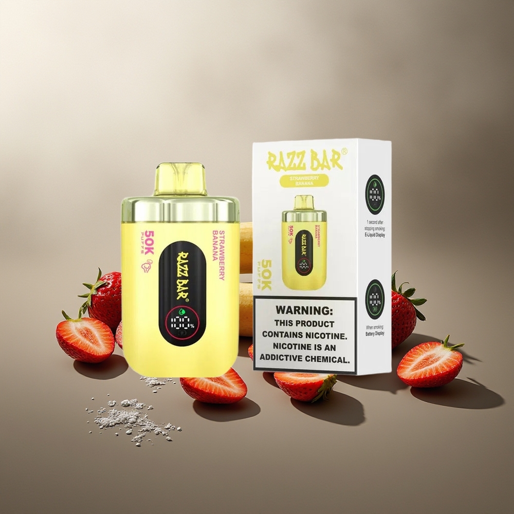 Finland tukku Razz Bar 50K Puffs Kertakäyttöinen vape – 50000 savutusta, 1.0 Ohm Mesh-käämi, 2% nikotiinia