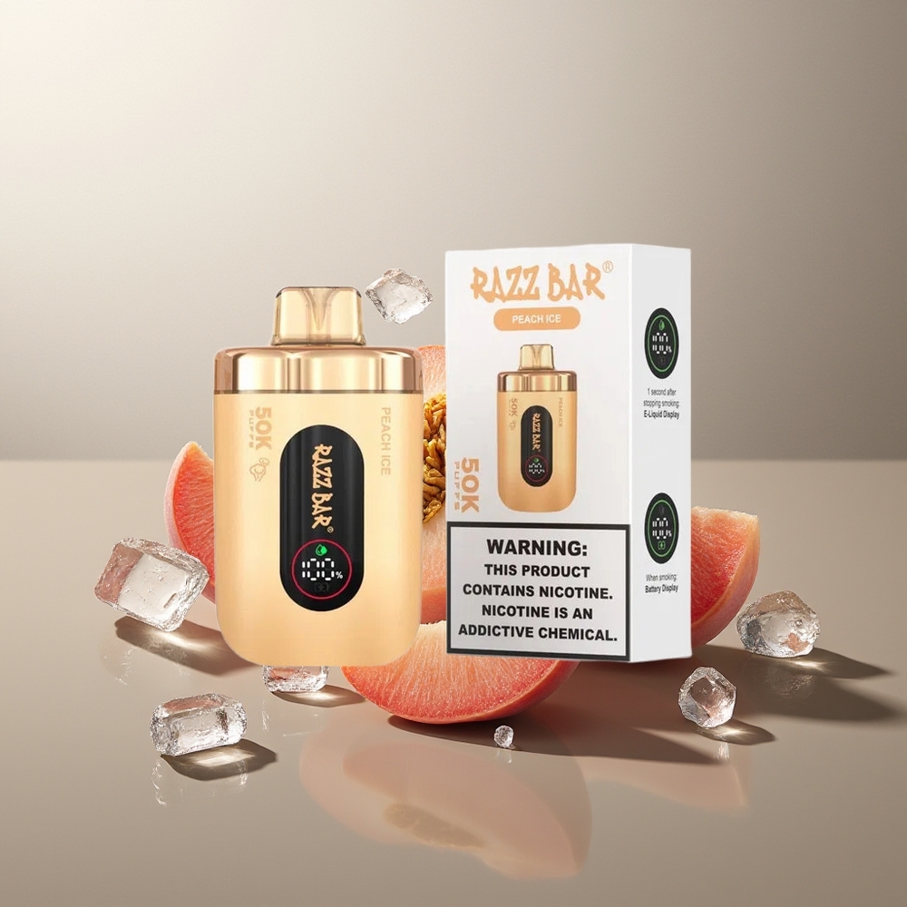 Finland tukku Razz Bar 50K Puffs Kertakäyttöinen vape – Jopa 50000 Puffs, 650 mAh Akku