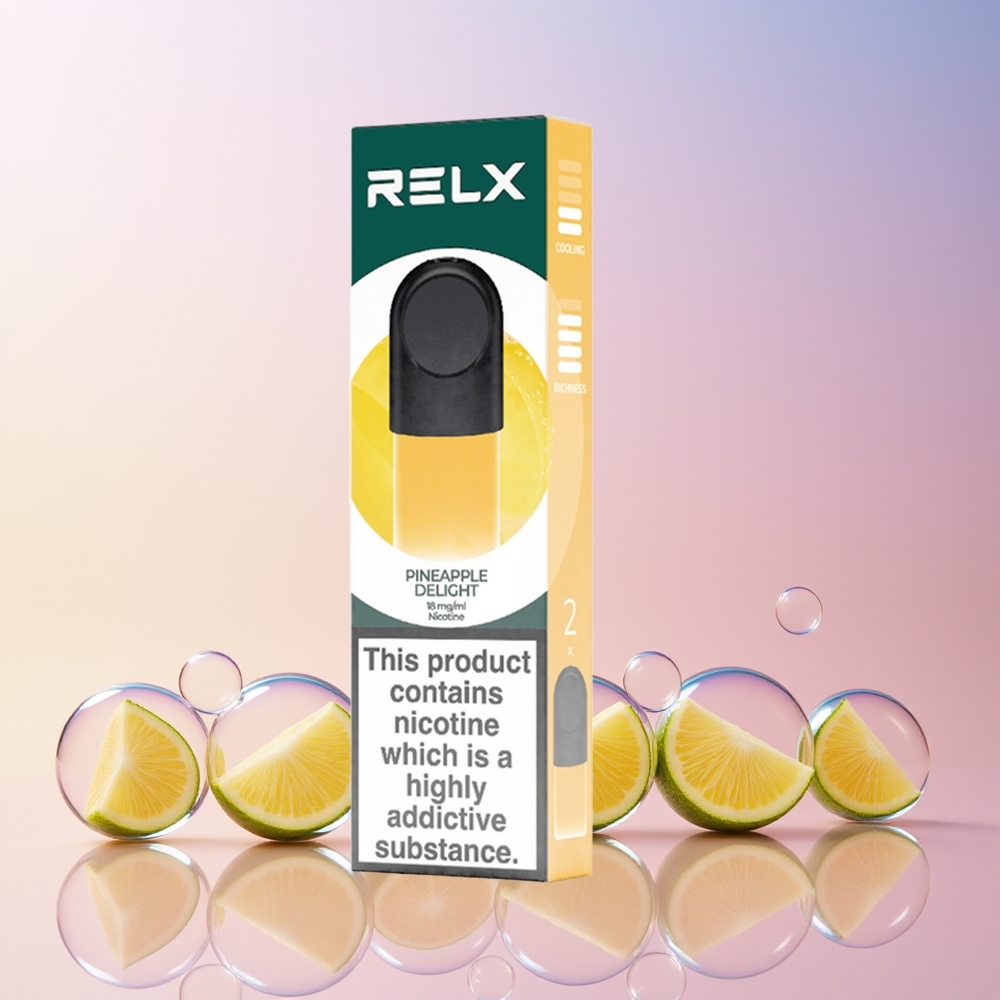 Finland tukku RELX Pod Pro - 1,8% Nikotiinia & Erinomainen Maku Ananas-ilo