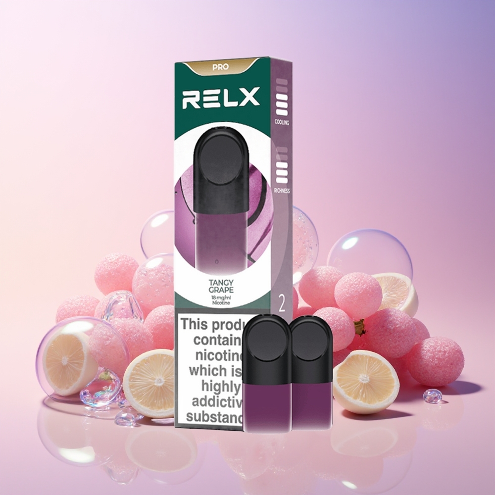 Finland tukku RELX Pod Pro - 1,8% Nikotiinia & Erinomainen Maku Kirpeä viinirypäle