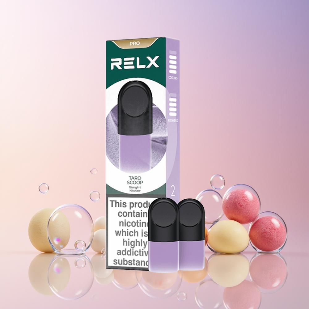 Finland tukku RELX Pod Pro - 1,8% Nikotiinia & Erinomainen Maku Taro-pallo