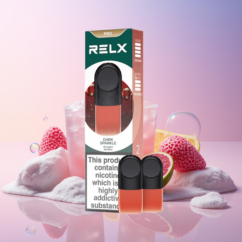 Finland tukku RELX Pod Pro - 1,8 % Nikotiinia & Erinomainen Maku Tumma kimallus