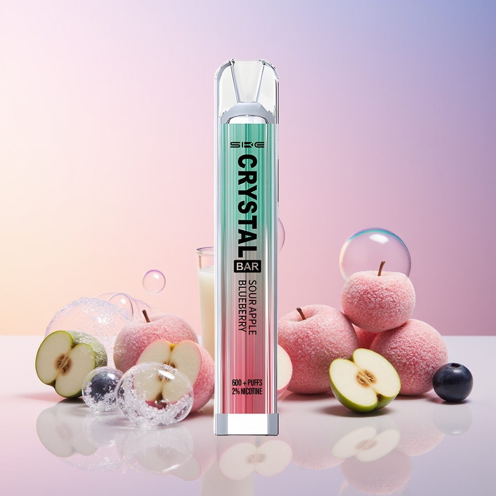 Finland tukku SKE Crystal BAR 600 2.0ml nestemäärä + 600 puhallusta Hapanomena-mustikka