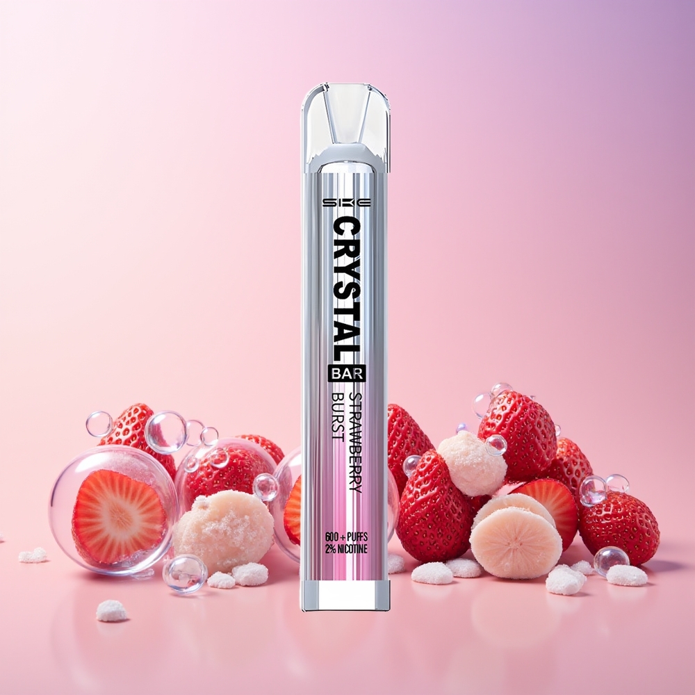 Finland tukku SKE Crystal BAR 600 500mAh akku 600 puffs Mansikkapurkaus