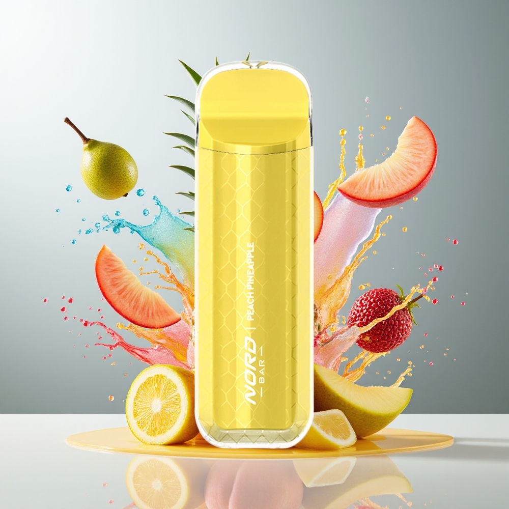 Finland tukku SMOK NORD BAR 4000 Puffs Kertakäyttöinen Vape 8,5ml nestemäärä 50mg/ml nikotiinia Persikka-ananas