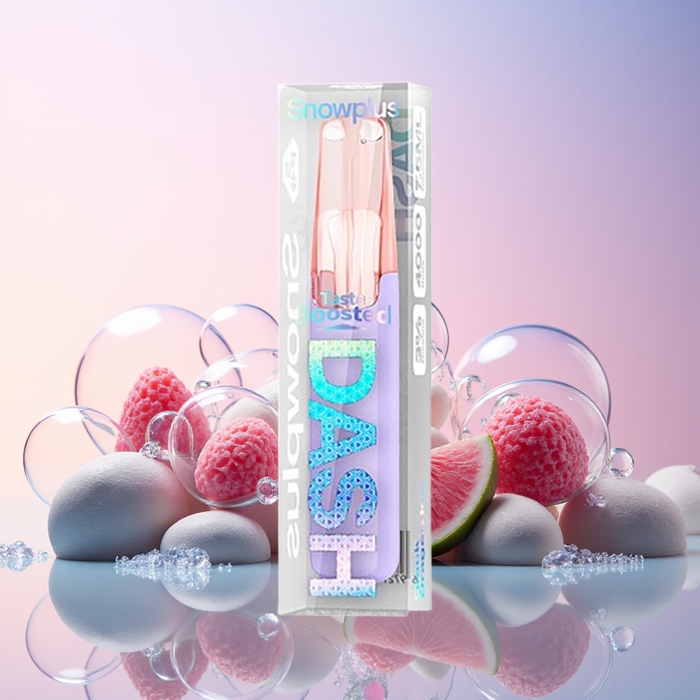 Finland tukku Snowplus Dash 4000 Puffs Disposable Device 530 mAh Akku 7,5 ml Nestemäärä Musta lohikäärmejäätelö