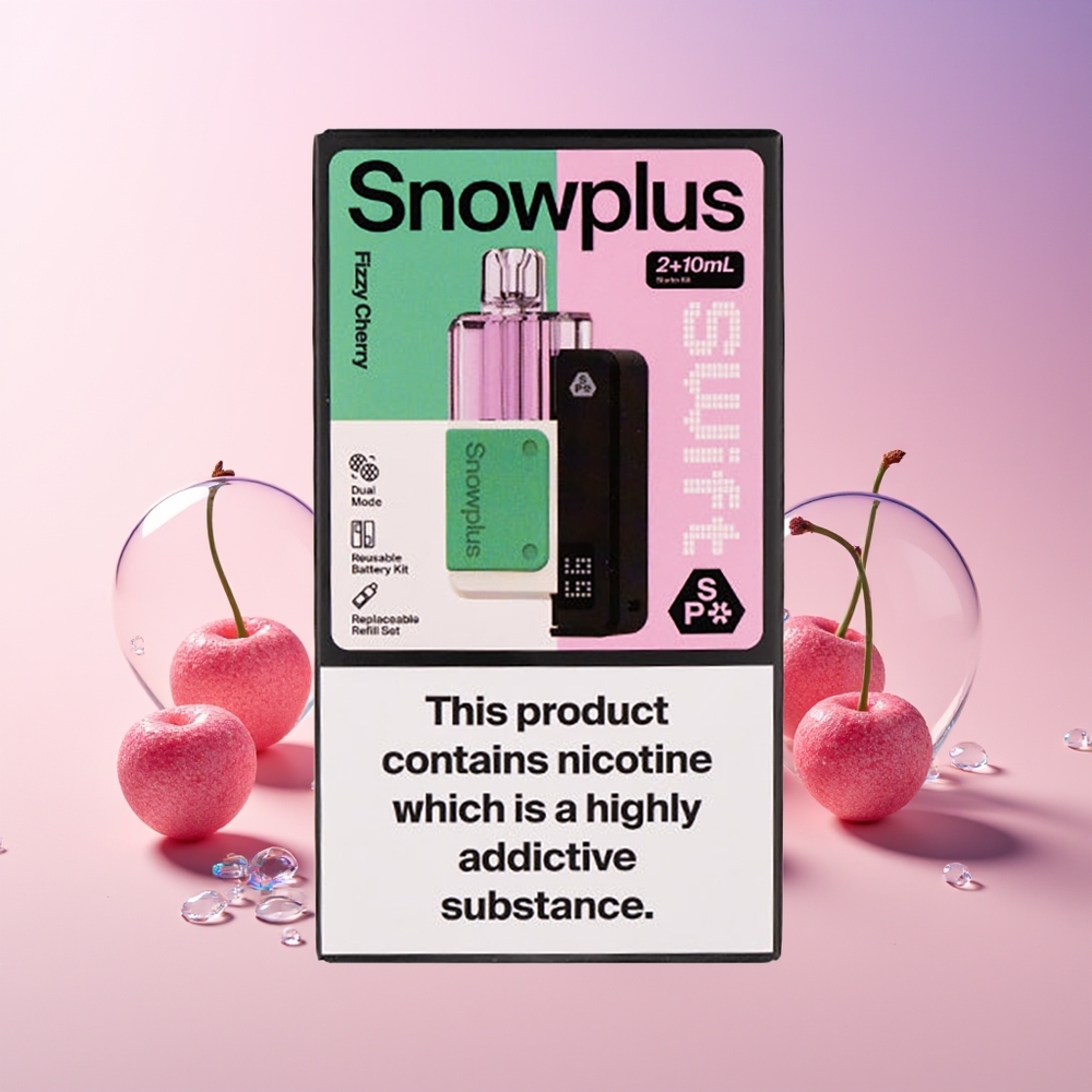 Snowplus Swift 5000 Puffs Prefilled Pod Kit Finland tukku - 1000 mAh Akku, 2+10 ml Nestemäärä Poreileva kirsikka