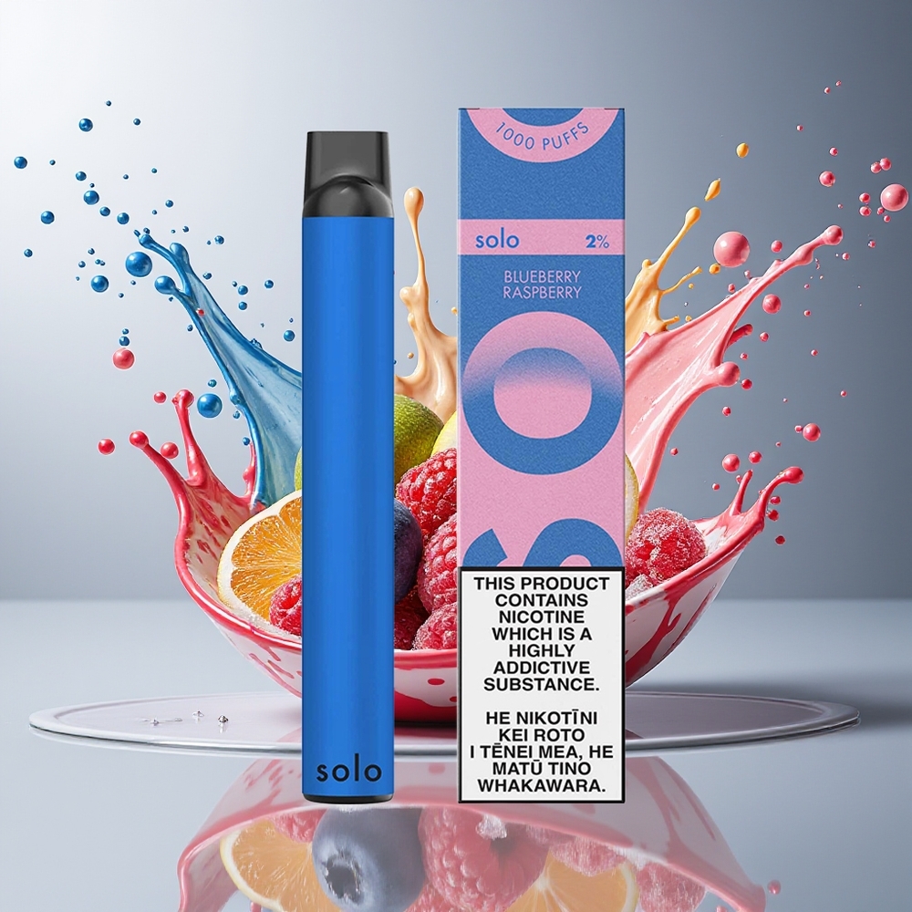 Finland tukku Solo 1000 Puffs Kertakäyttöinen Vape - 3,5ml nestemäistä / 550mAh akku