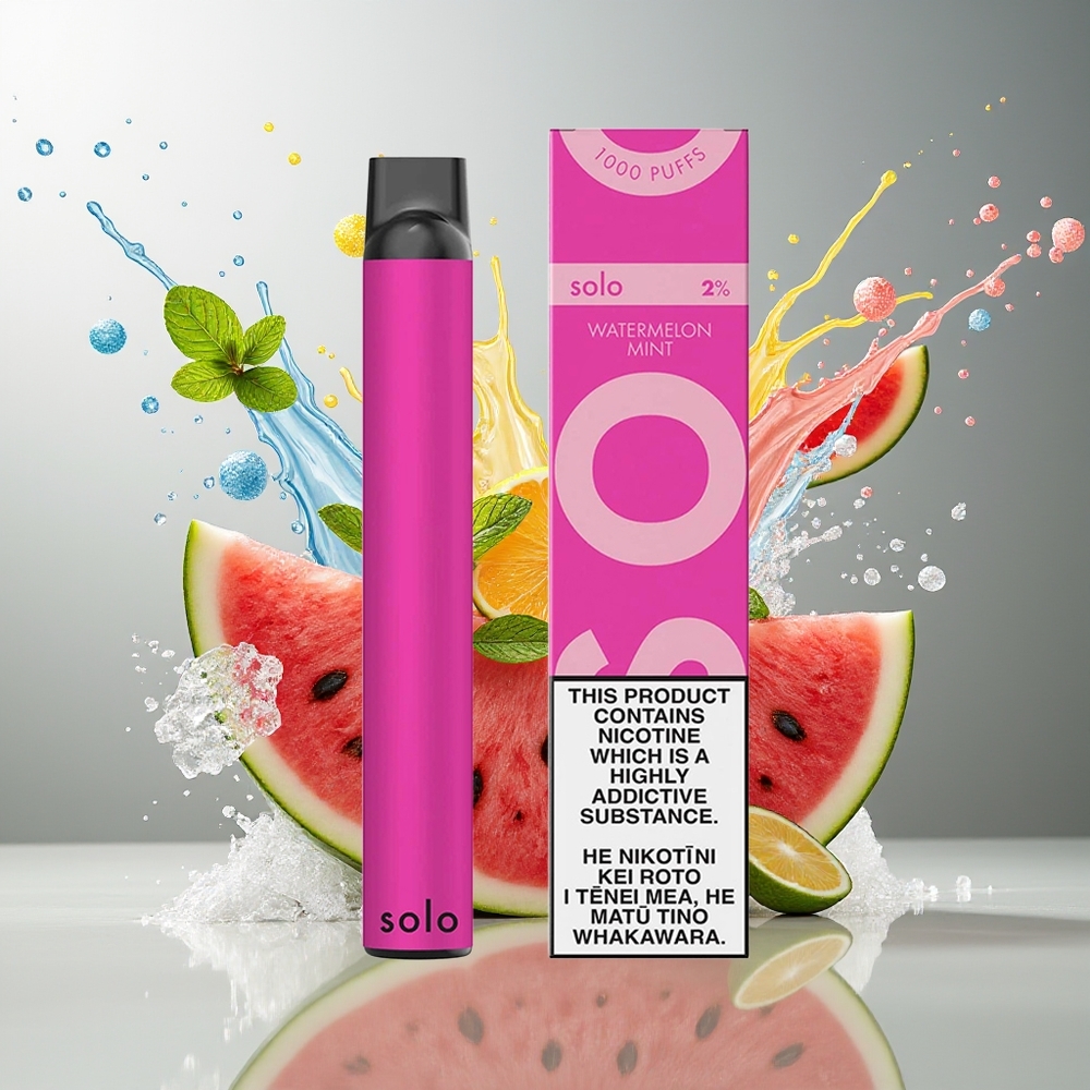 Finland tukku Solo 1000 Puffs Kertakäyttöinen Vape - 3,5ml nestemäistä, 550mAh akku
