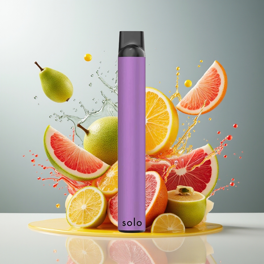 Finland tukku Solo 1000 Puffs Kertakäyttöinen Vape - 3,5ml nestemäistä - 550mAh akku Hapan