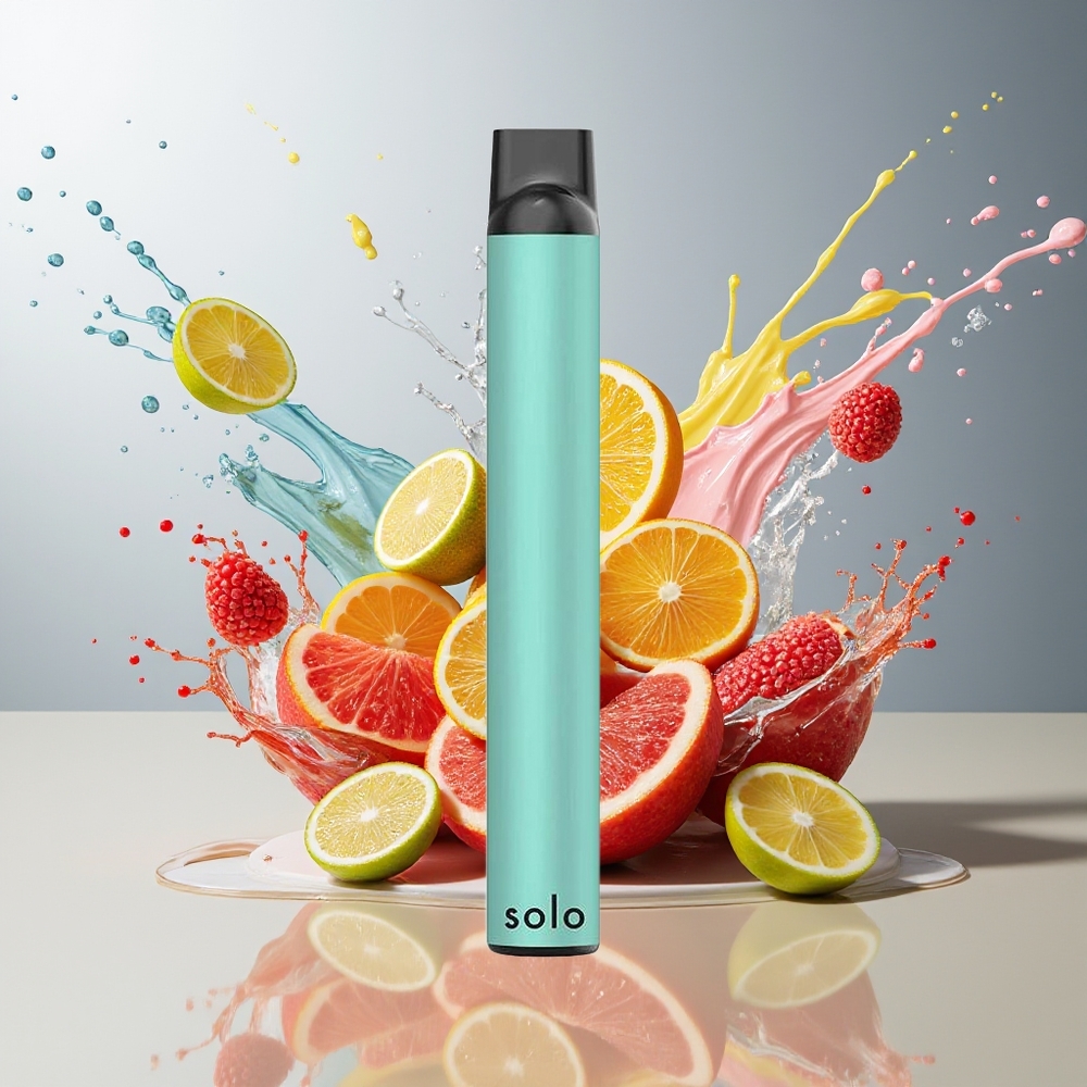 Finland tukku Solo 1000 Puffs Kertakäyttöinen Vape - 3,5ml nestemäistä - 550mAh akku Makea