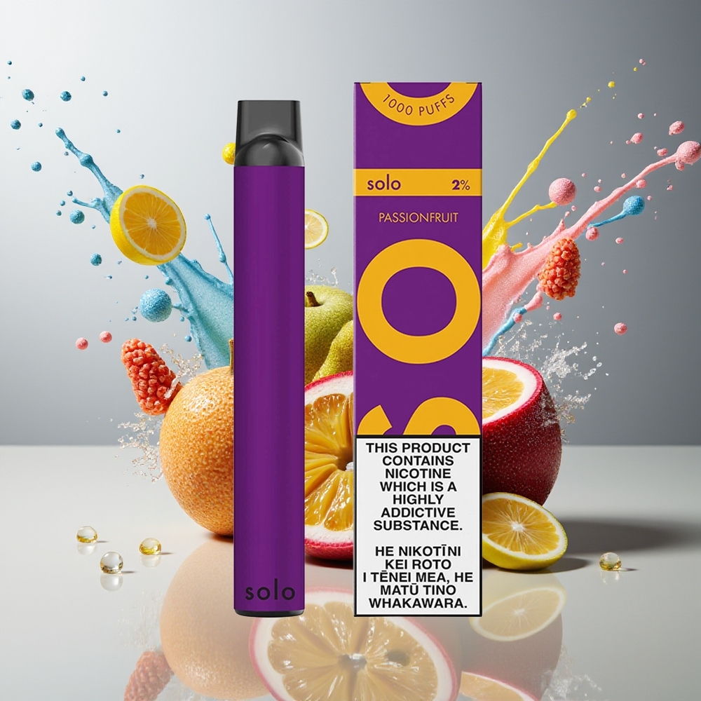 Finland tukku Solo 1000 Puffs Kertakäyttöinen Vape - 3,5ml nestemäyrä, 550mAh akku