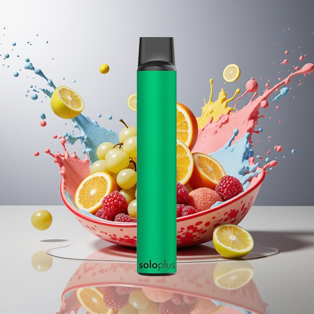 Finland tukku Solo Plus 2800 Puffs Kertakäyttöinen Vape - 6,5ml nestemäistä - 950mAh akku Makea viinirypäle
