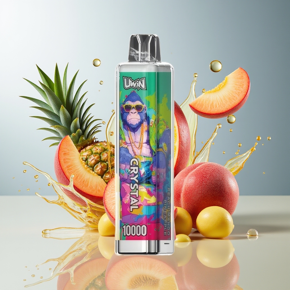 Finland tukku UWIN Crystal 10000 Puffs - 18ml nestemäistä, 650mAh ladattava akku, RGB-valot