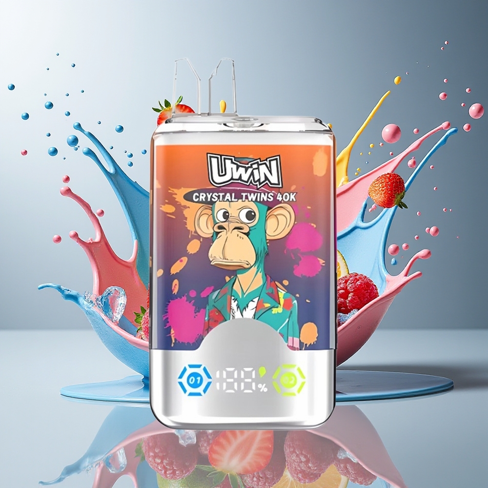 Finland tukku UWIN Crystal Twins 40000 Puffs - 40000 savuketta, 2 erilaista makua, 32ml nestemäärä