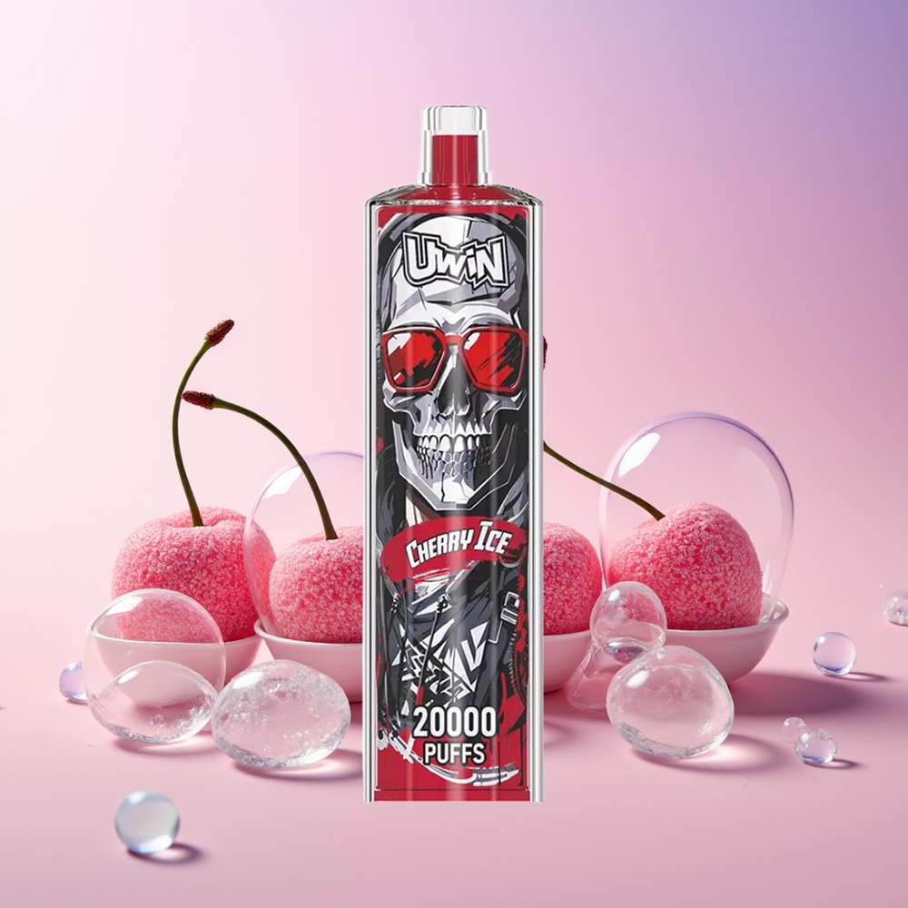Finland tukku Uwin Shisha Hookah Crystal 20000 Puffs 22ml Kapasiteetti 650 mAh Akku Kirsikkajäätelö