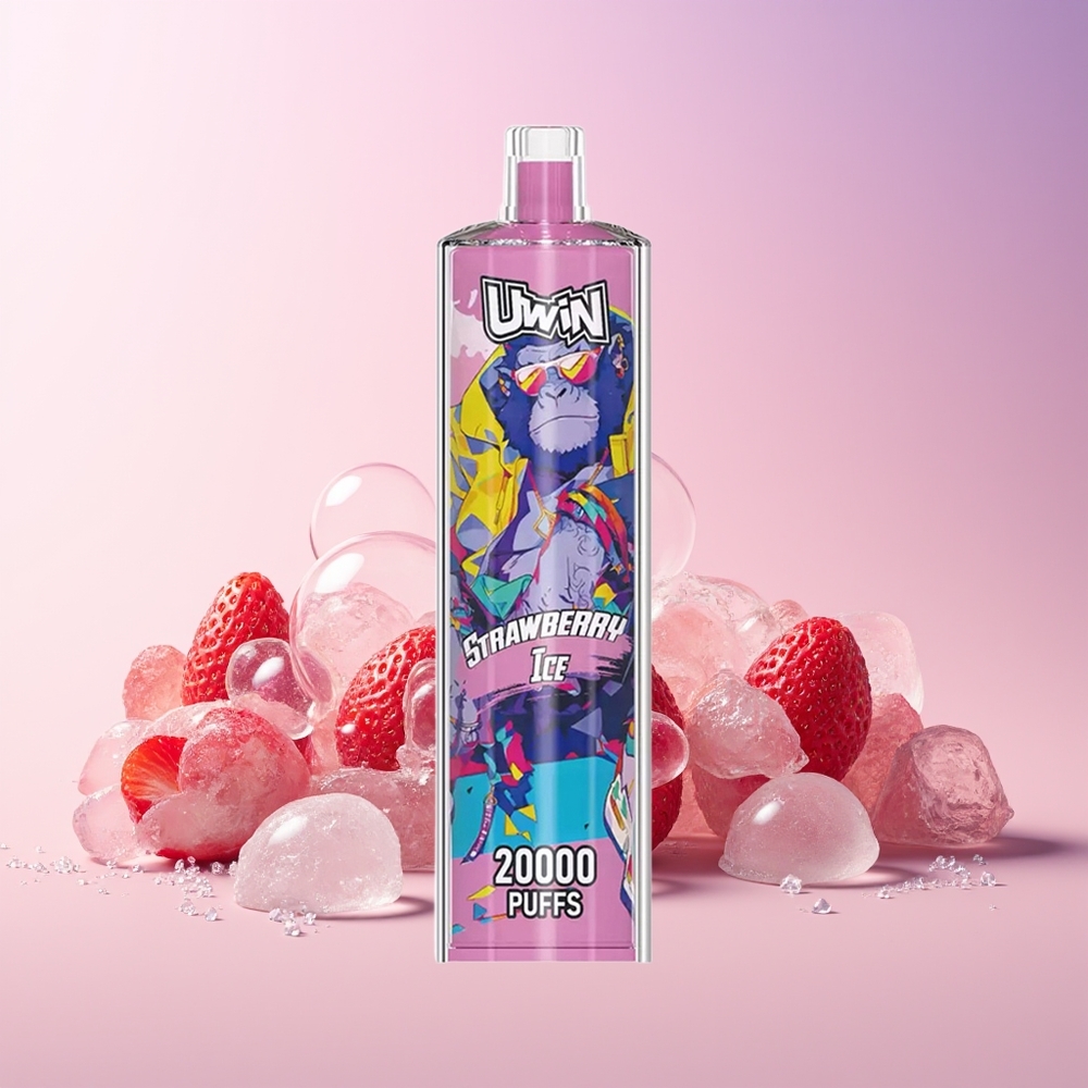 Finland tukku Uwin Shisha Hookah Crystal 20000 Puffs 22ml Kapasiteetti 650 mAh Akku Mansikkajäätelö