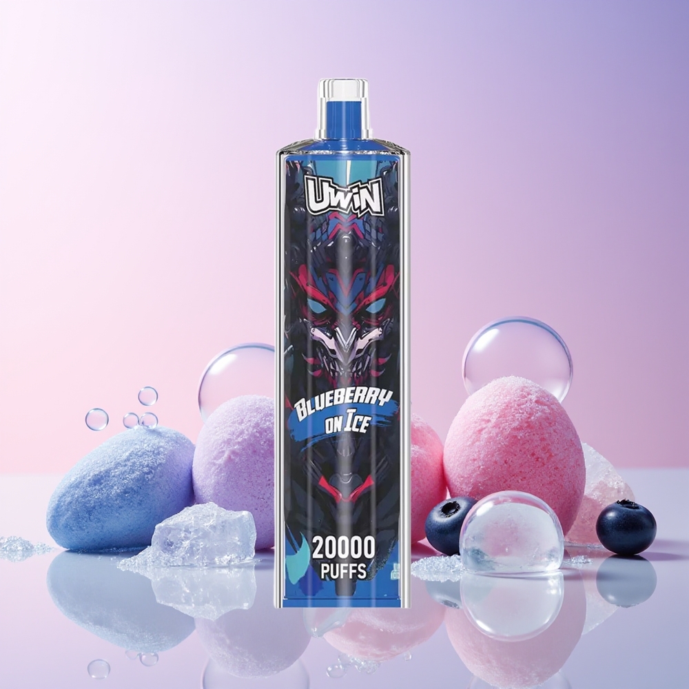 Finland tukku Uwin Shisha Hookah Crystal 20000 Puffs 22ml Kapasiteetti 650 mAh Akku Mustikka jäällä