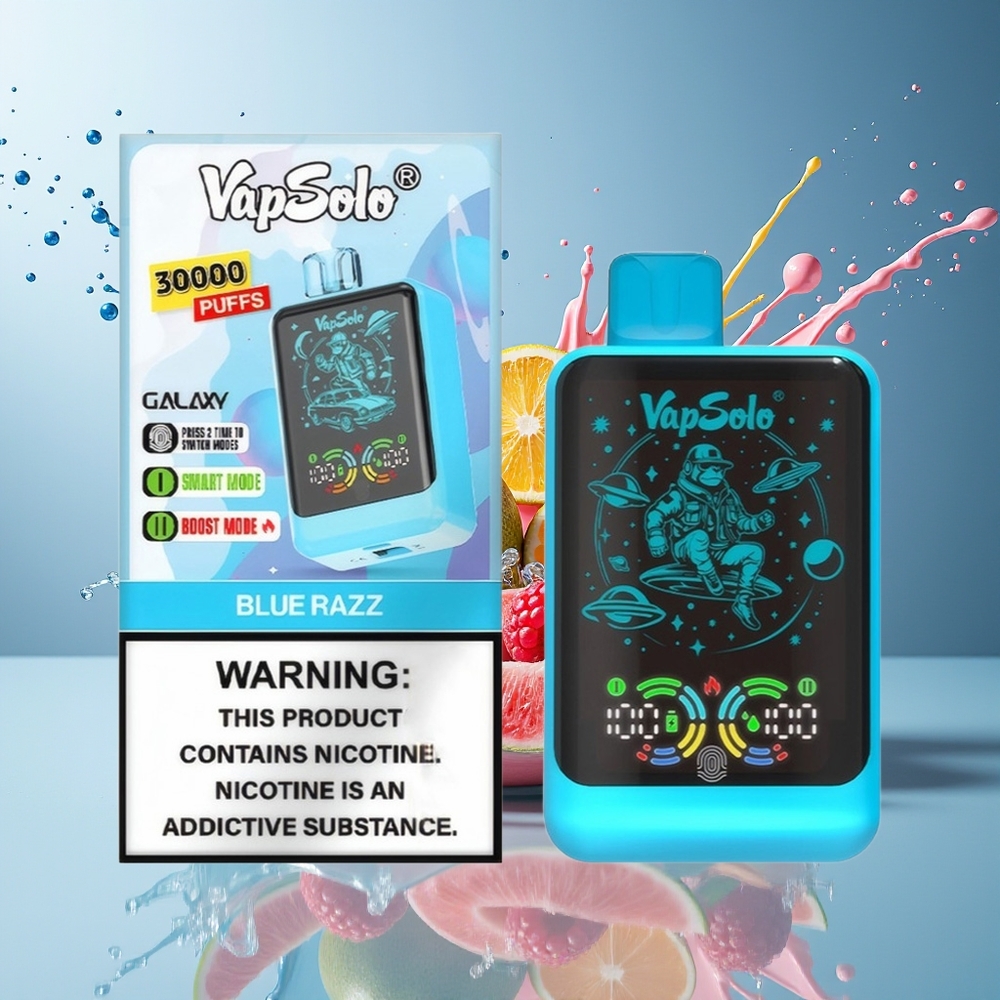 Finland tukku VapSolo GALAXY 30000 Puffs Kertakäyttöinen Vape - 40ml nestemäinen tupakka, 850 mAh akku