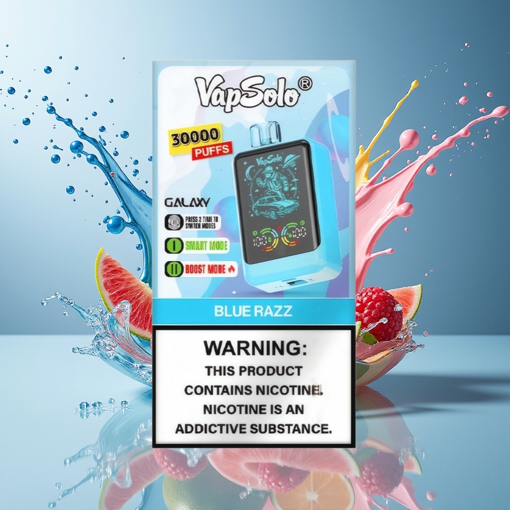 Finland tukku VapSolo GALAXY 30000 Puffs Kertakäyttöinen Vape - 40ml nestemäinen tupakka, 850 mAh akku