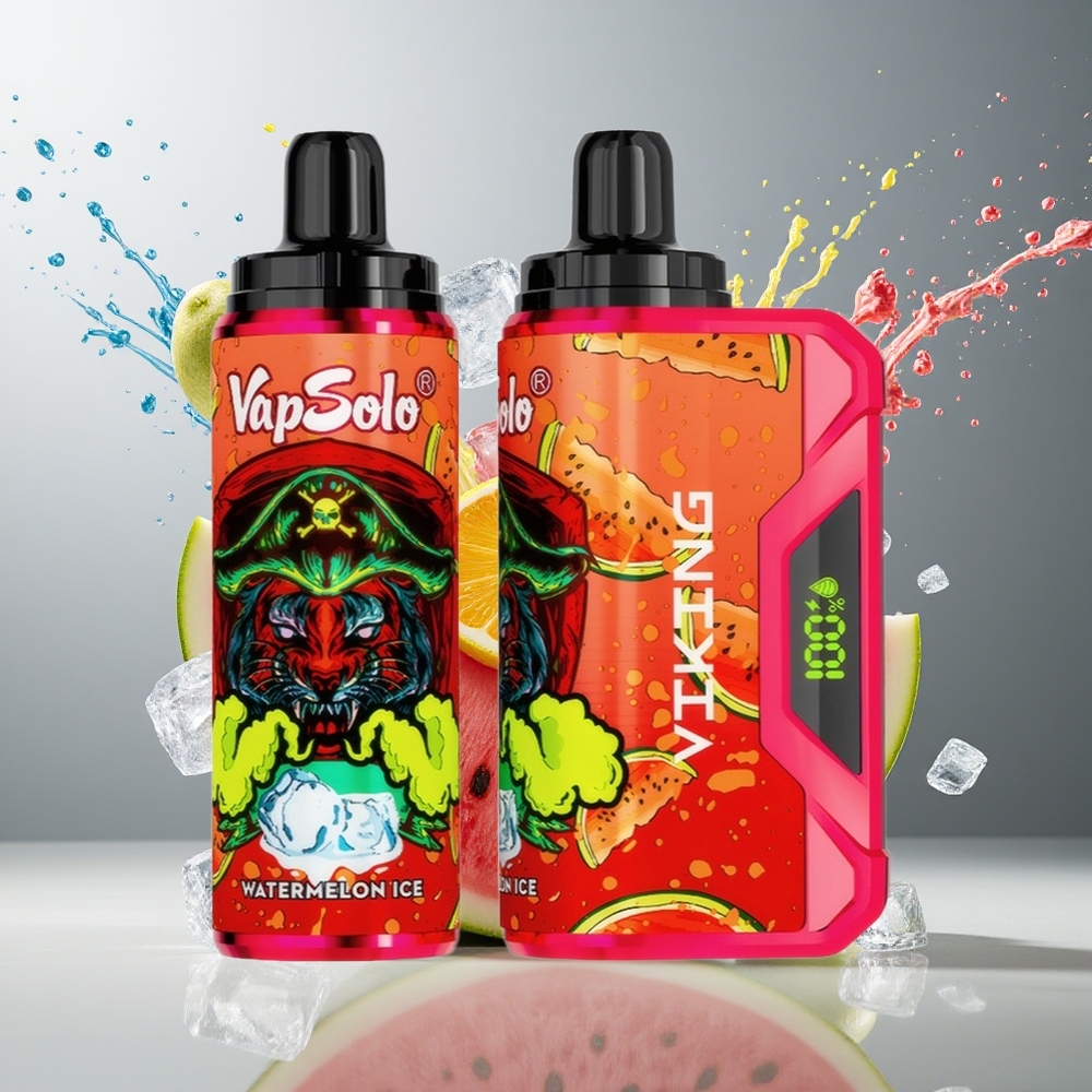 Finland tukku VapSolo VIKING 12000 Puffs Kertakäyttöinen Vape - 22ml nestemäinen, 20 mg/ml & 50 mg/ml nikotiinia, Type-C-lataus