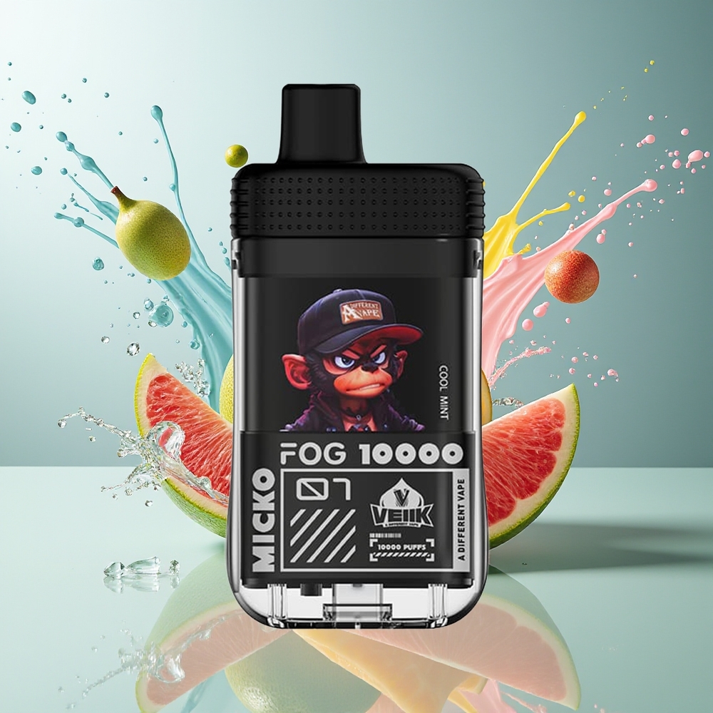 Finland tukku VEIIK MICKO FOG 10000 Puffs Kertakäyttöinen Vape - 500 mAh Ladattava, 1.1 ohm Mesh-käämi