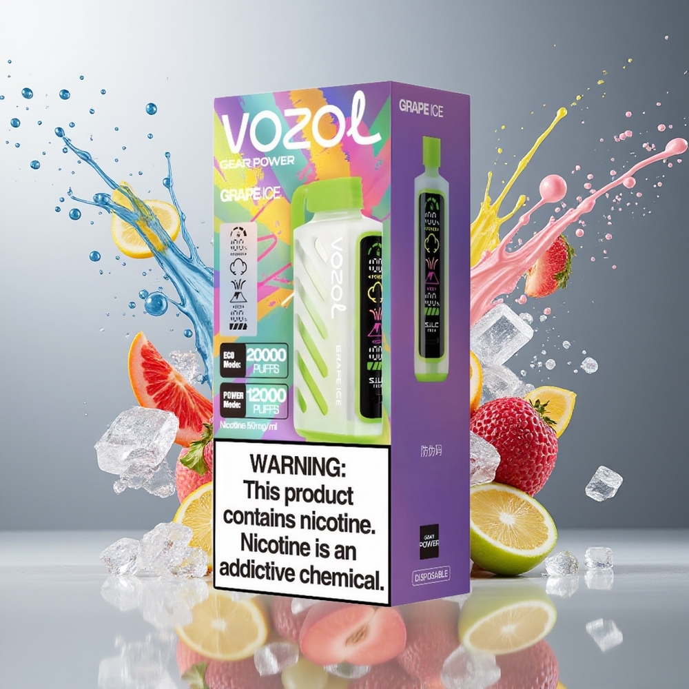 Finland tukku VOZOL Gear Power 20000 Puffs - 20ml Esitäytetty Nestemäärä - 5% Nikotiinipitoisuus (50mg) - Kaksinkertainen Verkkokäämi