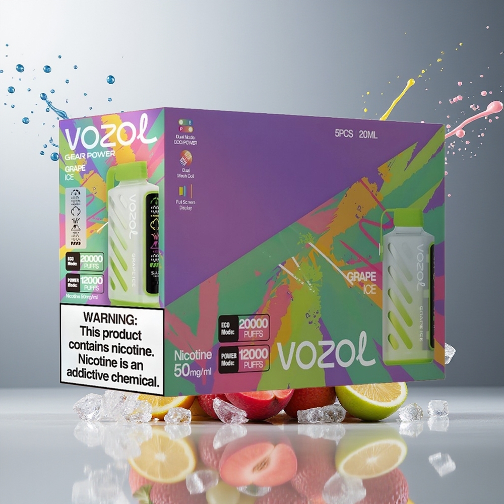 Finland tukku VOZOL Gear Power 20000 Puffs - 20ml Esitäytetty Nestemäärä - 5% Nikotiinipitoisuus (50mg) - Kaksinkertainen Verkkokäämi