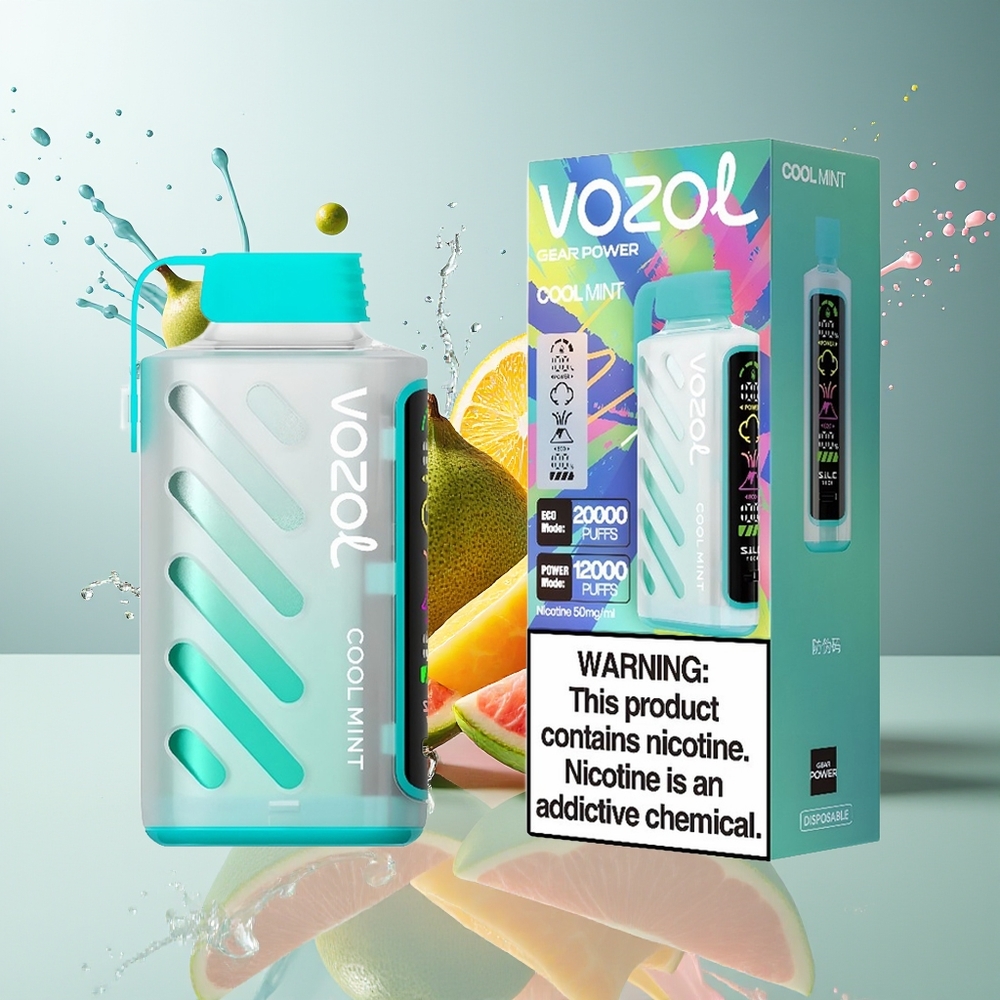 Finland tukku VOZOL Gear Power 20000 Puffs - ECO-tila 20000 savutusta, Dual Mesh-käämi, 20mL esitäytetty nestemäärä