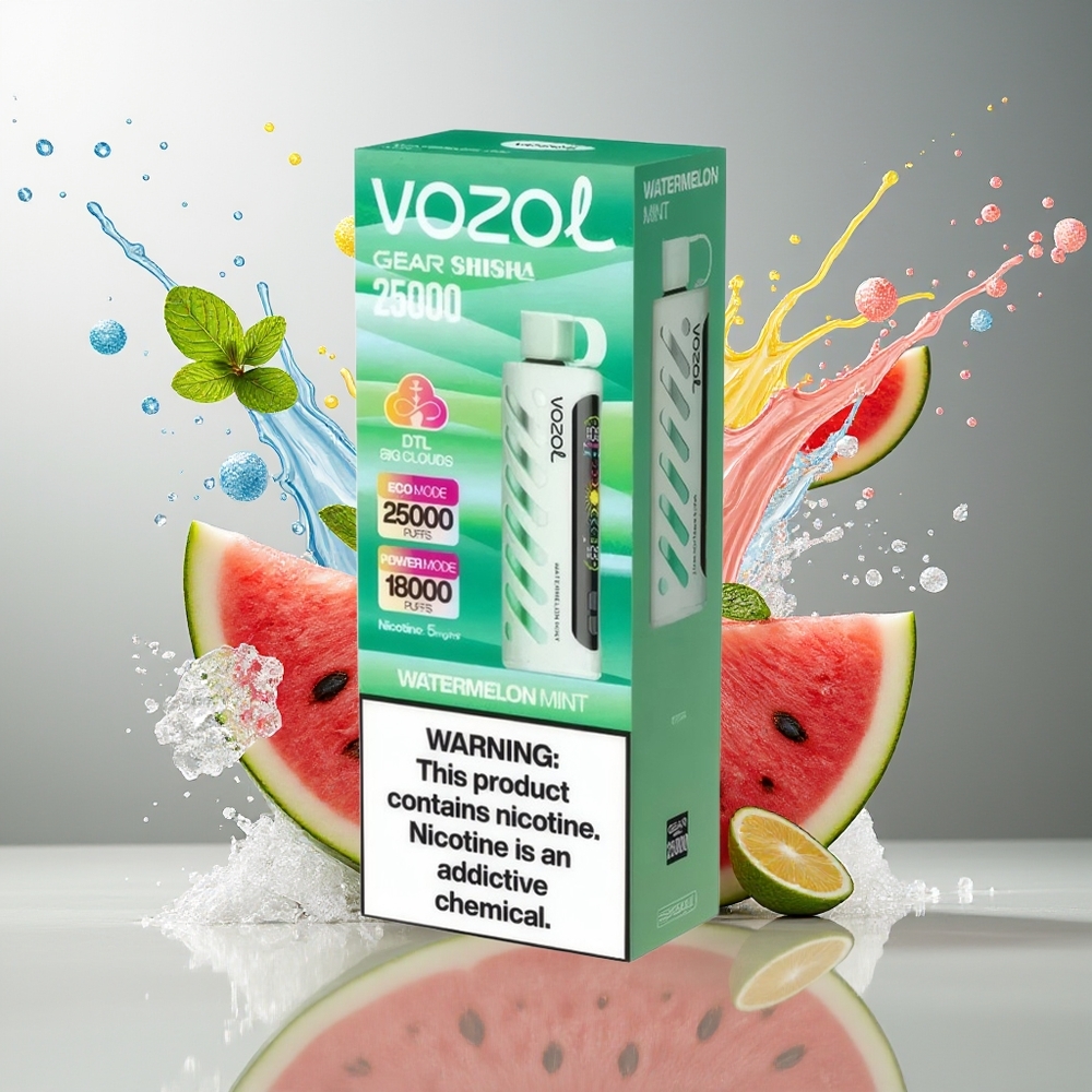 Finland tukku VOZOL Gear Shisha 25000 Puffia, 30 Herkullista Makua, Akku 1000mAh
