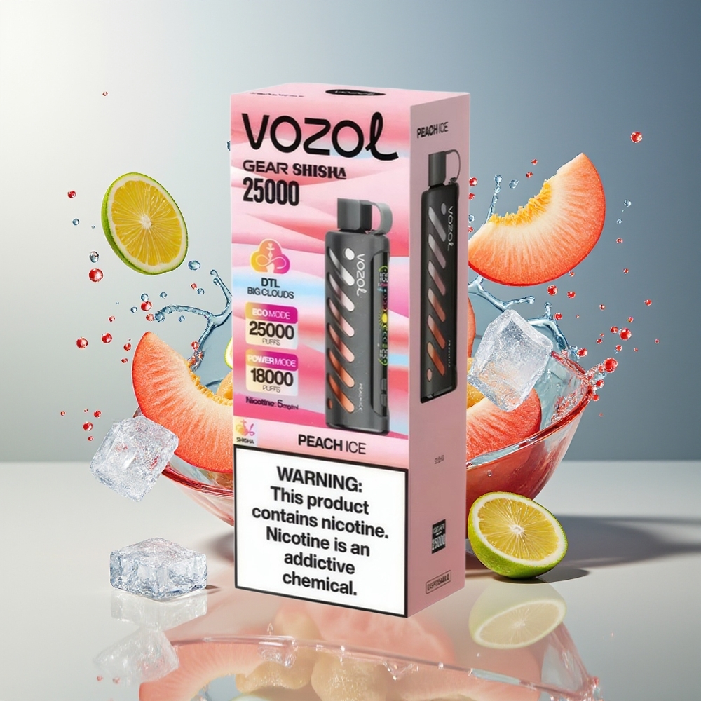 Finland tukku VOZOL Gear Shisha 25000 Puffs 30 Herkullista makua, 1000mAh Akku, 3mg/ml, 5mg/ml Nikotiinia