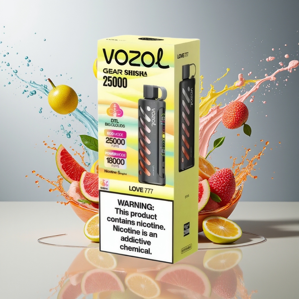 Finland tukku VOZOL Gear Shisha 25000 Puffs 30 Herkullista makua, Akkukapasiteetti 1000mAh