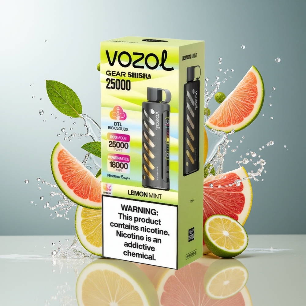 VOZOL Gear Shisha 25000 Finland tukku - 30 Herkullista makua, 25000 Puffia, 1000mAh Akku