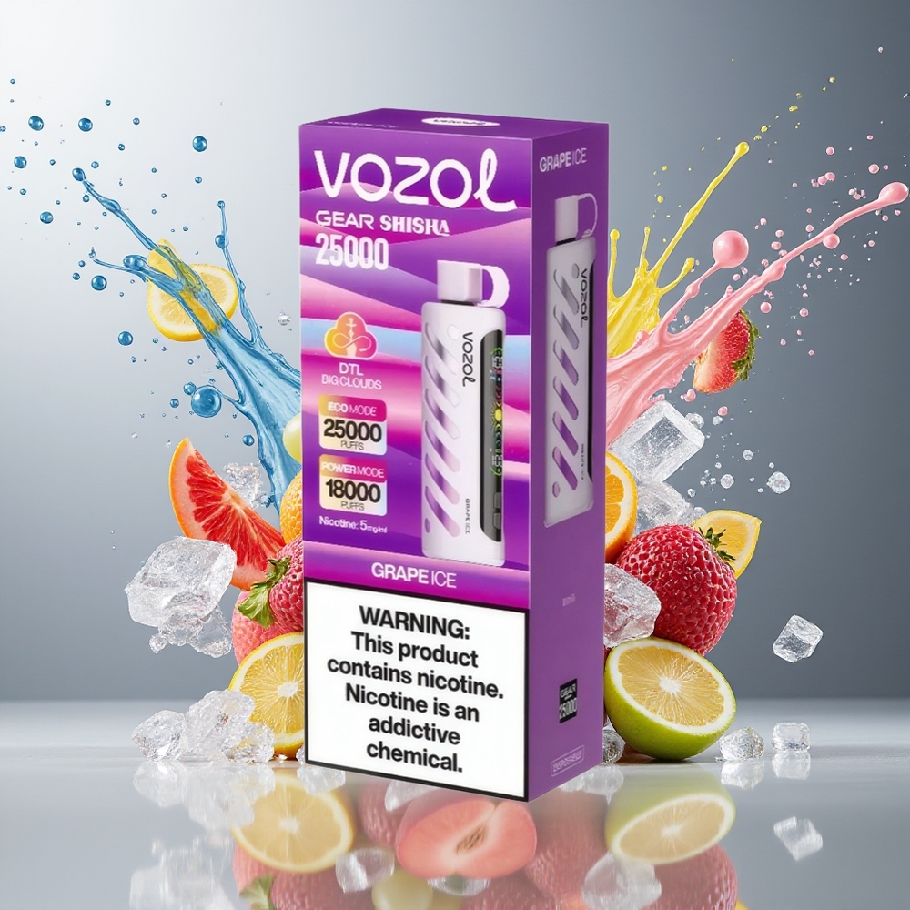 VOZOL Gear Shisha Finland tukku 25000 Päästöä, 30 Herkullista makua, Dual Mesh Dual Modes