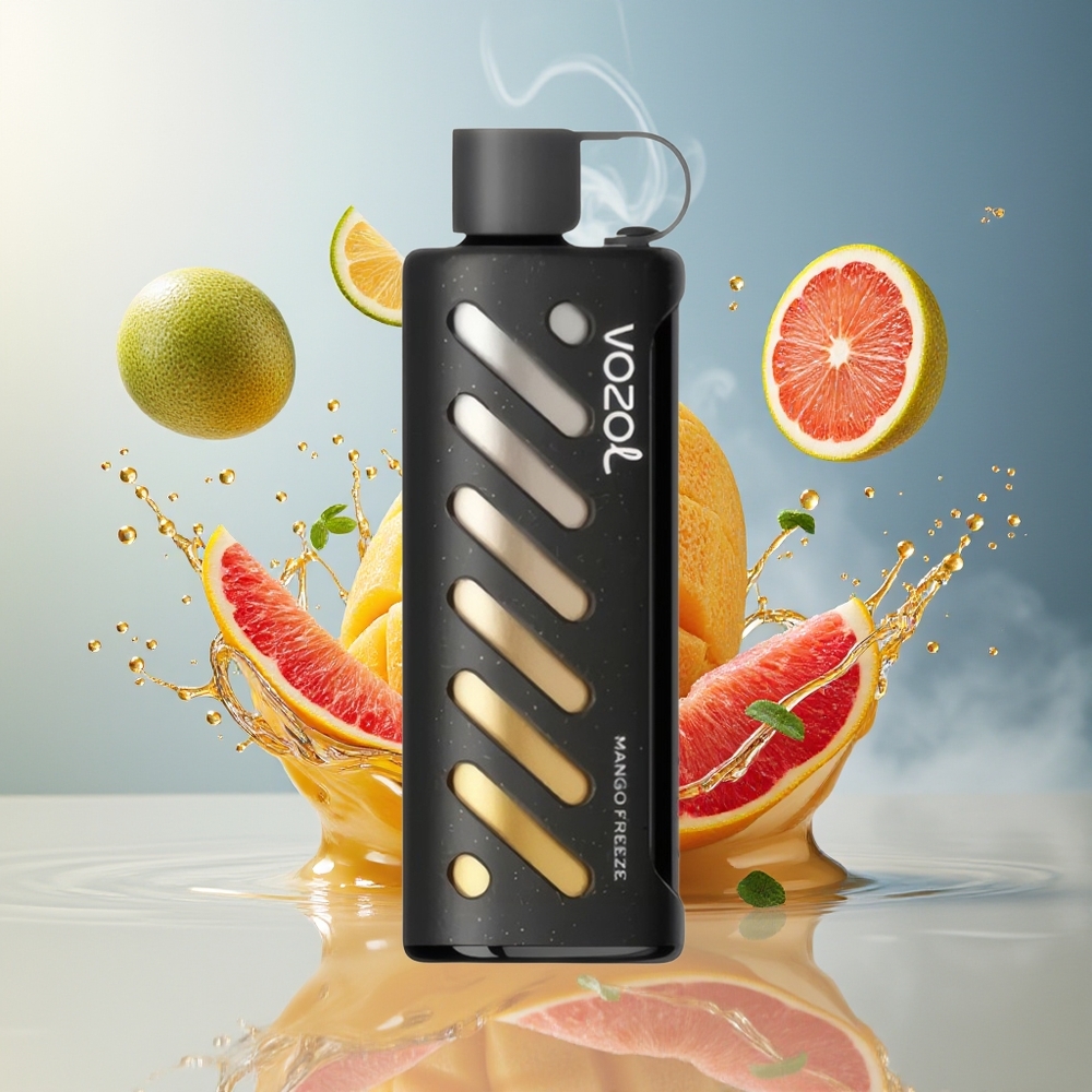 VOZOL Gear Shisha Finland tukku 25000 Puffia, 30 Herkullista Makua, 1000mAh Akku Mangojäätelö