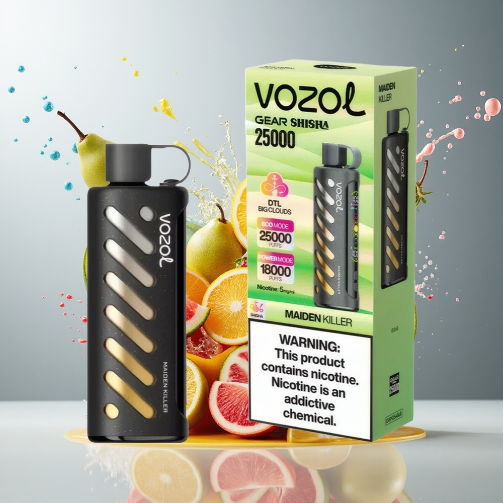 VOZOL Gear Shisha Finland tukku 25000 Tuhkaa, 30 Herkullista makua, Dual Mesh Dual Modes