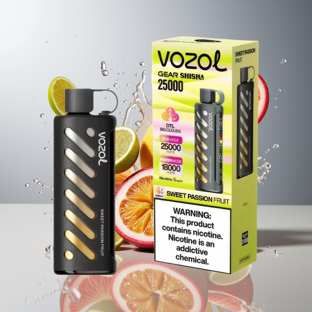 VOZOL Gear Shisha Finland tukku 25000 Tupakkaa 30 Herkullista makua Dual Mesh Dual Modes Makea passionhedelmä