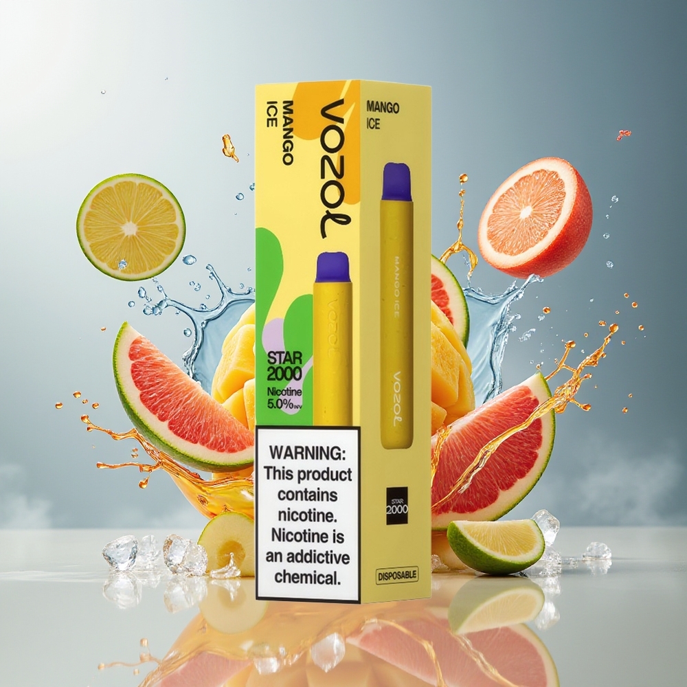 Finland tukku VOZOL STAR 2000 Kertakäyttöinen Vape - 2000 Pitoisuutta, 800mAh Akku, Pehmeä Suuosa